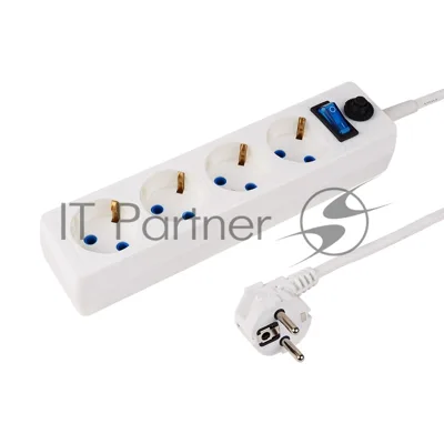 Сетевой фильтр PROconnect STANDARD 4 гнезда, 1.5 м, 3х0.75 мм², с/з + автовыкл., белый