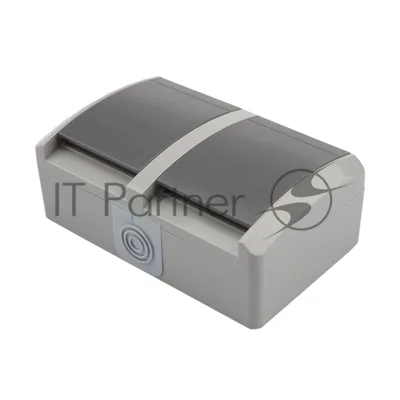 Блок из 2 розеток горизонтальный Kranz INDUSTRIAL с заземлением открытой установки, IP54, серый