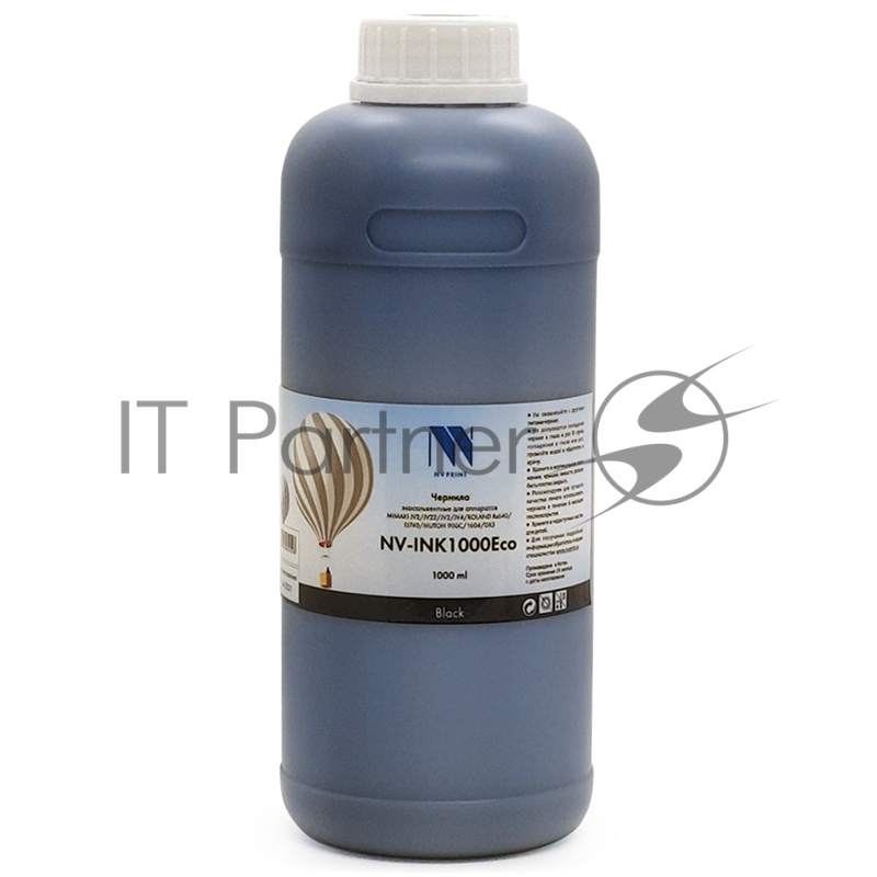 Чернила NVPrint экосольвентные NV-INK1000 черный Eco для аппаратов MIMAKI JV2/JV22/JV2/JV4/ROLAND RS640/FJ740/MUTOH 900C/1604/DX5 (1000ml) Китай