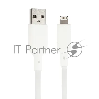Кабель QUMO, MFI С48, USB-A на Apple 8 pin, силиконовый, 1м, 2,4A, 5V, 12W (белый)