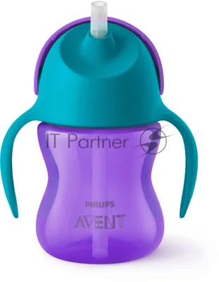 Чашка с трубочкой 200мл, 9 мес+, для девочки Philips SCF796/02