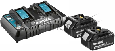 Аккумулятор+з\у Makita 191L75-3DC18RD-1шт+BL1850B-2шт,18В,5.0А·ч,Li-ion,кор