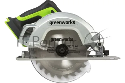 Циркулярная пила аккумуляторная GreenWorks GD24CS 24В, без АКБ и ЗУ (1500907)