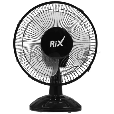 Вентилятор Rix RDF-2200W черный, настольный, 30 Вт, 2 скорости, 22 см