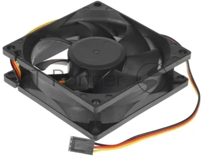 Вентилятор для корпуса Gembird 80x80x25, гидрод., тихий, 3 pin/4pin Molex, провод 30 см