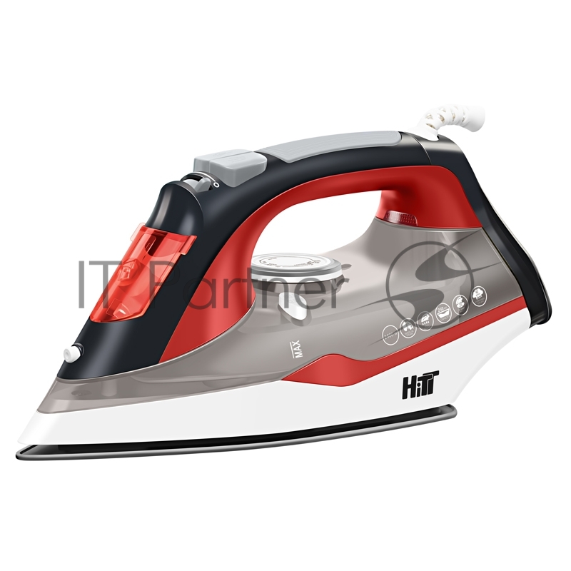 Утюг HITT HT-5105 черный/красный/белый, 2400 Вт, 40 г/мин, 120 г/мин, 250 мл