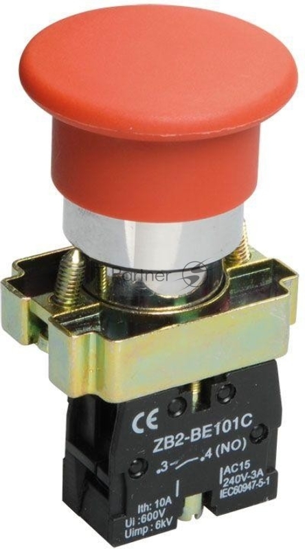 Кнопка управления LAY5-BC41 IEK BBG70-BC-K04 "Грибок" красная 1з