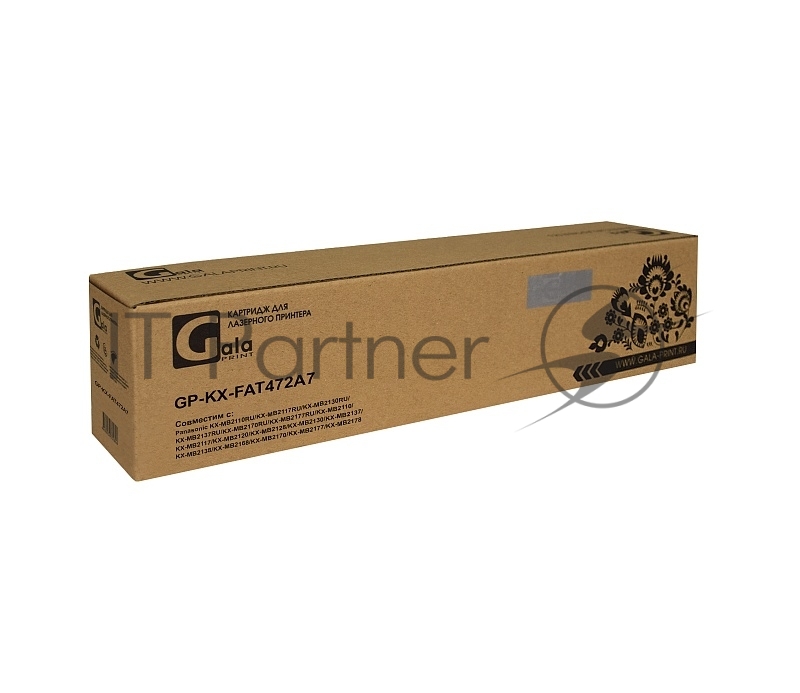 Картридж GalaPrint GP-KX-FAT472A7 черный (2000 стр) для Panasonic KX-MB2110RU/KX-MB2117RU/KX-MB2130RU/KX-MB2137RU/KX-MB2170RU/KX-MB2177RU/KX-MB2110/KX-MB2117/KX-MB2120/KX-MB2128/KX-MB2130/KX-MB2137/KX-MB2138/KX-MB2168/KX-MB2170/KX-MB2177/KX-MB2178