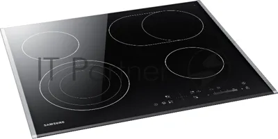 Встраиваемая электрическая панель Samsung NZ64T3536DK/WT 59 x 50.5 x 5.2 см., электронное управление, 15 степеней мощности, автоматическое отключение, защита от детей, блокировка управления, дисплей, 4 конфорки, 2 с зоной расширения, рамка из нержавеющей стали, корпуса черный