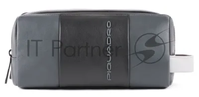 Косметичка Piquadro Urban BY3880UB00/GRN черный/серый натур.кожа