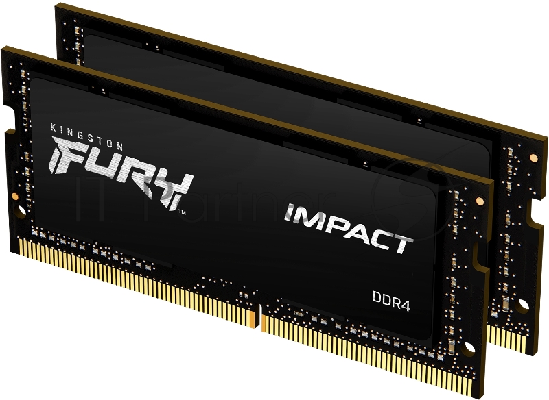 Оперативная память Kingston Fury Impact, DDR4, 64Gb (2x32Gb), 3200MHz, CL20, SO-DIMM