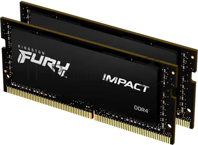 Оперативная память Kingston Fury Impact, DDR4, 64Gb (2x32Gb), 3200MHz, CL20, SO-DIMM