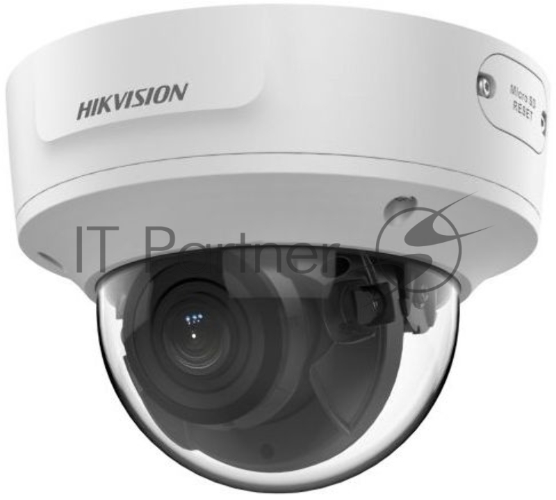 Уличная купольная IP-камера Hikvision 8Мп с EXIR-подсветкой до 40м и технологией AcuSense1/2,8" Progressive Scan CMOS; вариообъектив 2.8-12мм; угол обзора 108°~30°; механический ИК-фильтр; 0.005лк@F1