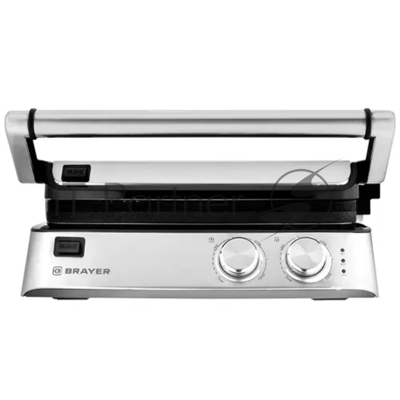 Гриль-пресс электрический BRAYER BR2007, 2000 Вт, съем.пласт 29x23 см, рег.расст,макс.темпер 240 С