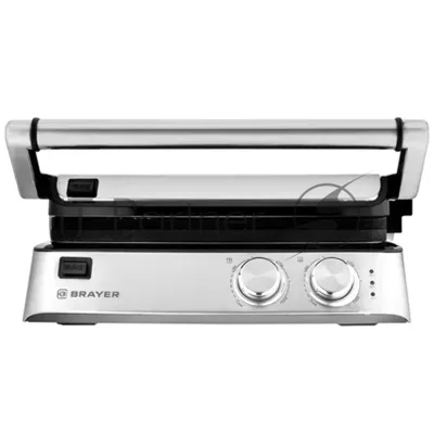 Гриль-пресс электрический BRAYER BR2007, 2000 Вт, съем.пласт 29x23 см, рег.расст,макс.темпер 240 С