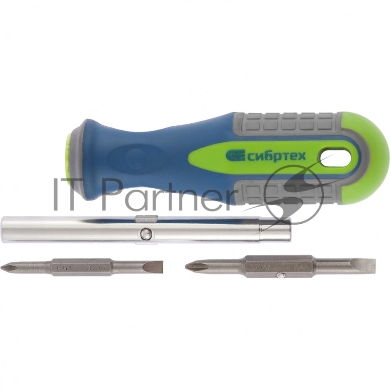 Отвертка Сибртех комбинированная SL5,0/Ph1, SL6,0/Ph2