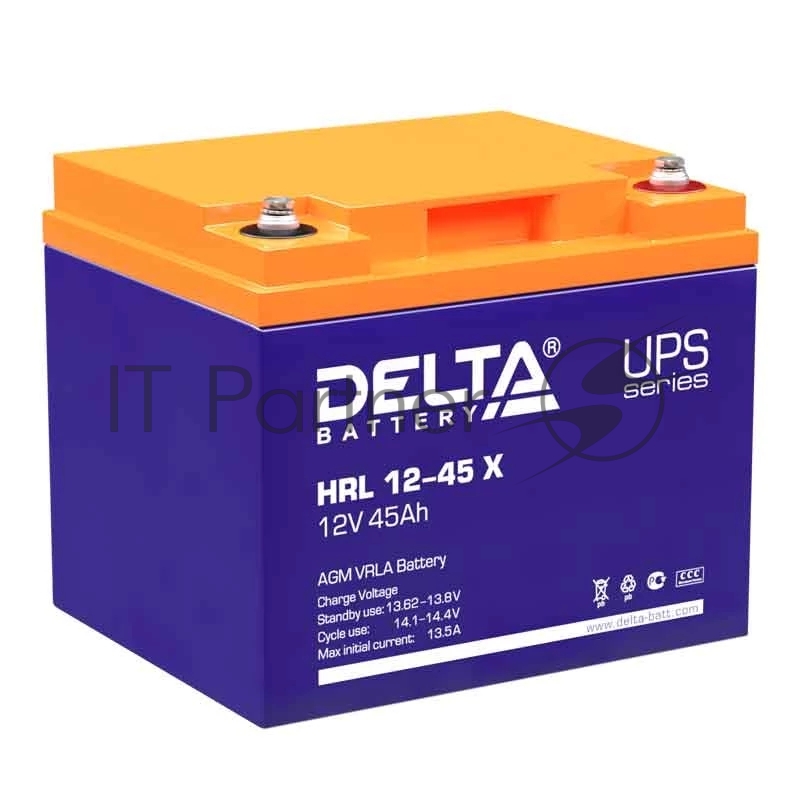 Батарея Delta HRL 12-45 X (45А\ч, 12В) свинцово-кислотный аккумулятор
