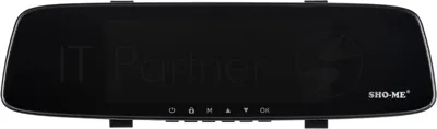 Видеорегистратор Sho-Me Combo Mirror WiFi Duo, 1920x1080, 7", с камерой заднего вида, GPS/ГЛОНАСС, Wi-Fi, G-сенсор, датчик движения, GPS-информатор
