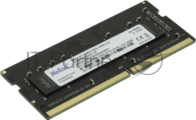 Оперативная память NETAC Basic, DDR4, 16GB (1x16GB), 3200MHz, CL22, SO-DIMM