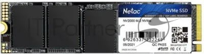 Накопитель SSD Netac NV2000, 1Tb, PCIe 3.0 x4, M.2 2280, NVMe, R/W 2500/2100