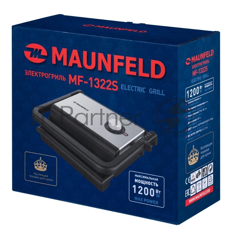 Гриль электрический Maunfeld MF-1322S