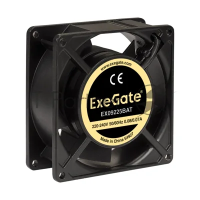 Вентилятор для корпуса ExeGate EX09225BAT черный, 92 мм, 2500 об/мин, 32 дБ