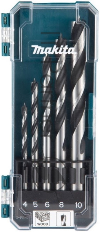 Набор сверл по дереву, 5 шт. (4,5,6,8,10 мм) Makita D-72861