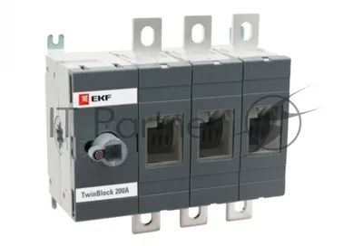 Рубильник 200A 3P без рукоятки управления TwinBlock EKF PROxima