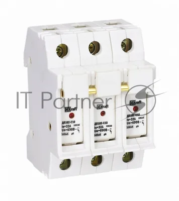 Держатель предохр. типа Dekraft C10 с LED индикацией 3P DEKraft ДП-102c