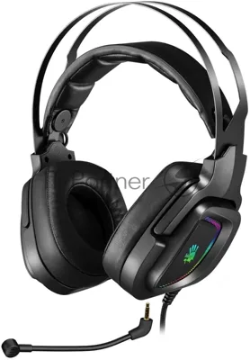 Гарнитура проводная с микрофоном A4Tech Bloody G570 черный/серый 2м мониторные USB оголовье (G570 USB/BLACK + GREY)
