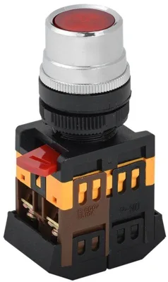 Кнопка ABLF-22 красный d22мм неон/240В 1з+1р IEK