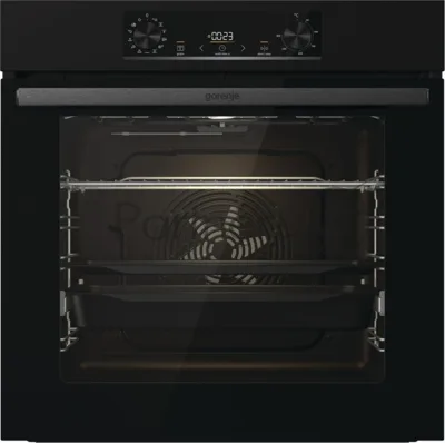 Встраиваемая электрическая духовка 60 см Gorenje BOS6737E06B, Полезный объем: 77 л, Сенсорный программатор IconLED, Решетка, Частично выдвижные телескопические направляющие на 1-м уровне, Дверца CompactDoor: 2 стекла + 1 термослой, Защитное покрытие Antifinger, Габаритные размеры (вхшхг): 59,5 × 59,5 × 56,4 см, Вес (брутто/нетто): 31 / 29 кг
