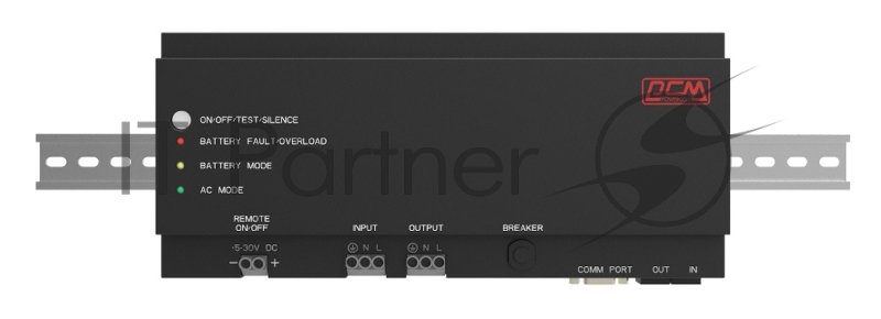 Источник бесперебойного питания Powercom DRU 850VA/510W, DIN Rail, 230V, RS-232, 2 year warranty (1114019)