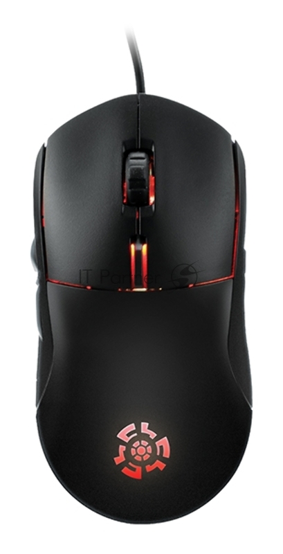 Мышь проводная Qumo UFO M77 черный, 2400 dpi, USB, кнопки - 6