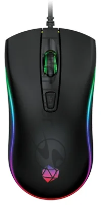 Мышь проводная Qumo Onyx RGb M73 черный, 2400 dpi, USB, кнопки - 4