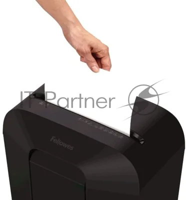 Шредер Fellowes PowerShred LX50 черный (секр.P-4)/перекрестный/9лист./17лтр./скрепки/скобы/пл.карты