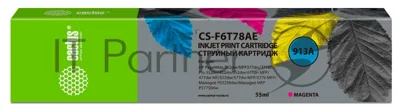 Картридж струйный Cactus CS-F6T78AE (913A) пурпурный (55 мл) для HP PW 352dw/377dw/Pro 477dw/452dw