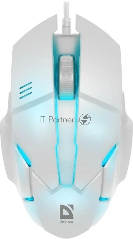 Мышь проводная Defender Host MB-982 белый, 1000 dpi, USB, кнопки - 3