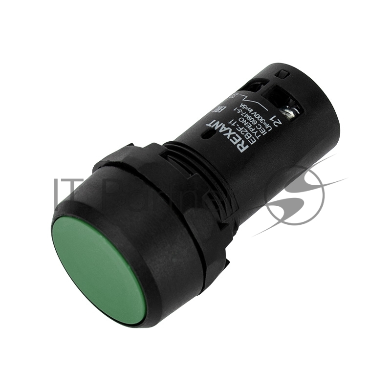 Кнопка Rexant EB22 возвратная зеленая NO+NC 230 В