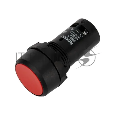 Кнопка Rexant EB22 возвратная красная NO+NC 230 В
