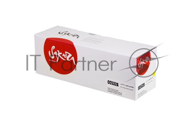 Картридж лазерный Sakura CC532A для HP Color LaserJet CM2320fxiMFP/CM2320nMFP/CM2320nfMFP/CP2025/CP2025n/CP2025dn/CP2025x, желтый, 2800 к
