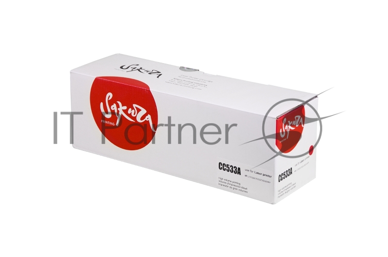 Картридж лазерный Sakura CC533A для HPColor LaserJet CM2320fxiMFP/CM2320nMFP/CM2320nfMFP/CP2025/CP2025n/CP2025dn/CP2025x, пурпурный, 2800 к.