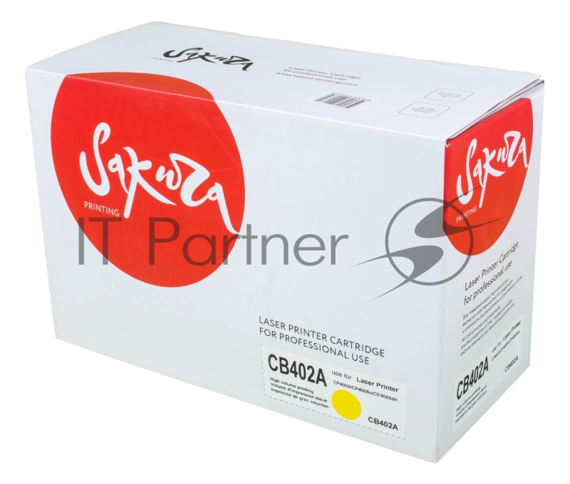 Картридж лазерный Sakura CB402A для HPColor LaserJet CP4005/CP4005n/CP4005dn, желтый, 7500 к.
