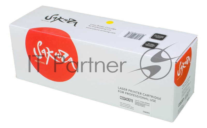 Картридж лазерный Sakura CC532A для HPColor LaserJet CM2320fxiMFP/CM2320nMFP/CM2320nfMFP/CP2025/CP2025n/CP2025dn/CP2025x, Canon LBP 7200/7200cn/iC MF8330/8350Cdn, желтый, 2800 к.