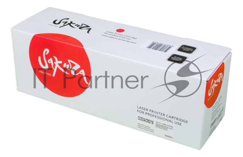 Картридж лазерный Sakura CC533A для HPColor LaserJet CM2320fxiMFP/CM2320nMFP/CM2320nfMFP/CP2025/CP2025n/CP2025dn/CP2025x, Canon LBP 7200/7200cn/iC MF8330/8350Cdn, пурпурный, 2800 к.