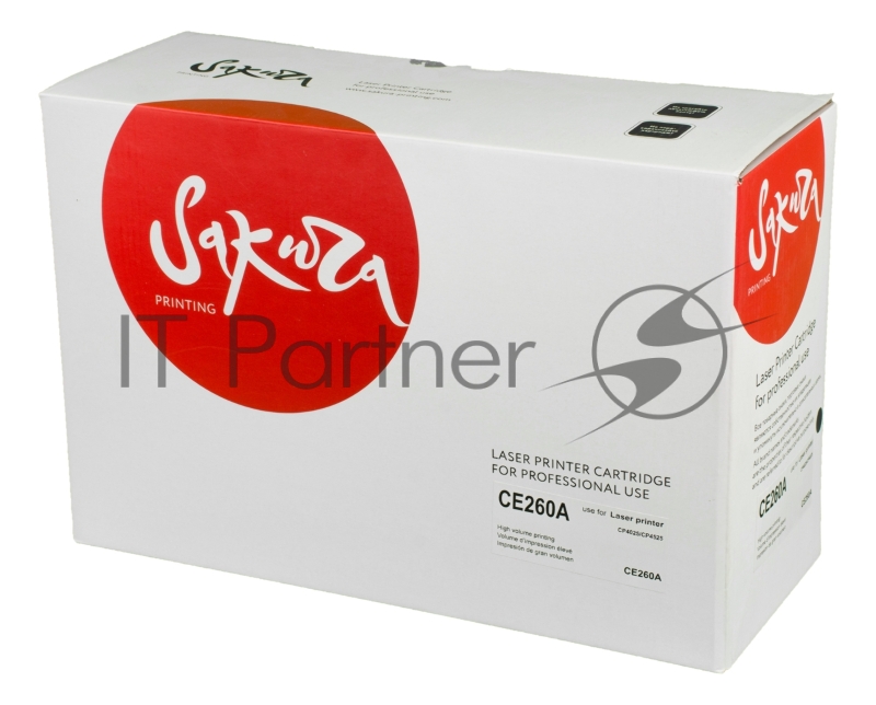 Картридж лазерный Sakura CE260A для HP Color LaserJet CP4020/4025/4520/4525, черный, 8500 к.