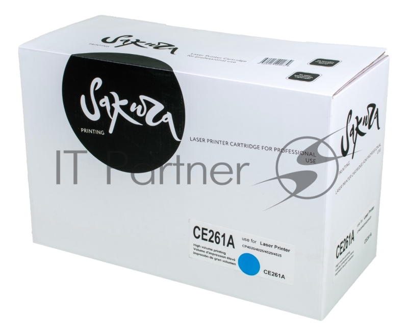 Картридж лазерный Sakura CE261A для HP Color LaserJet CP4020/4025/4520/4525, синий, 11000 к.