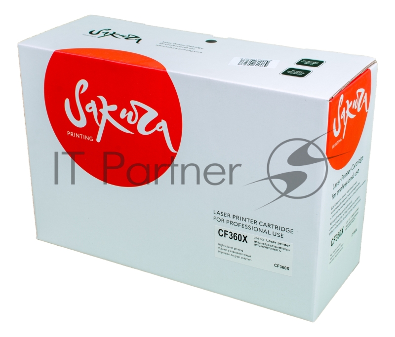 Картридж лазерный Sakura CF360X для HP Color LaserJet Enterprise M553n/553X/553dn HP Color LaserJet Enterprise M552dn, черный, 12500 к.