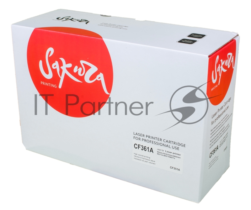 Картридж лазерный Sakura CF361A для HP Color LaserJet Enterprise M553n/553X/553dn HP Color LaserJet Enterprise M552dn, синий, 5000 к.