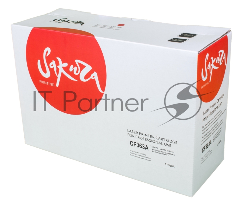 Картридж лазерный Sakura CF363A для HP Color LaserJet Enterprise M553n/553X/553dn HP Color LaserJet Enterprise M552dn, пурпурный, 5000 к.